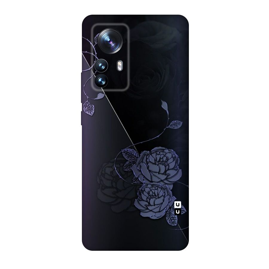 Voilet Floral Design Original Polycarbonate Back Case for Xiaomi 12 Pro