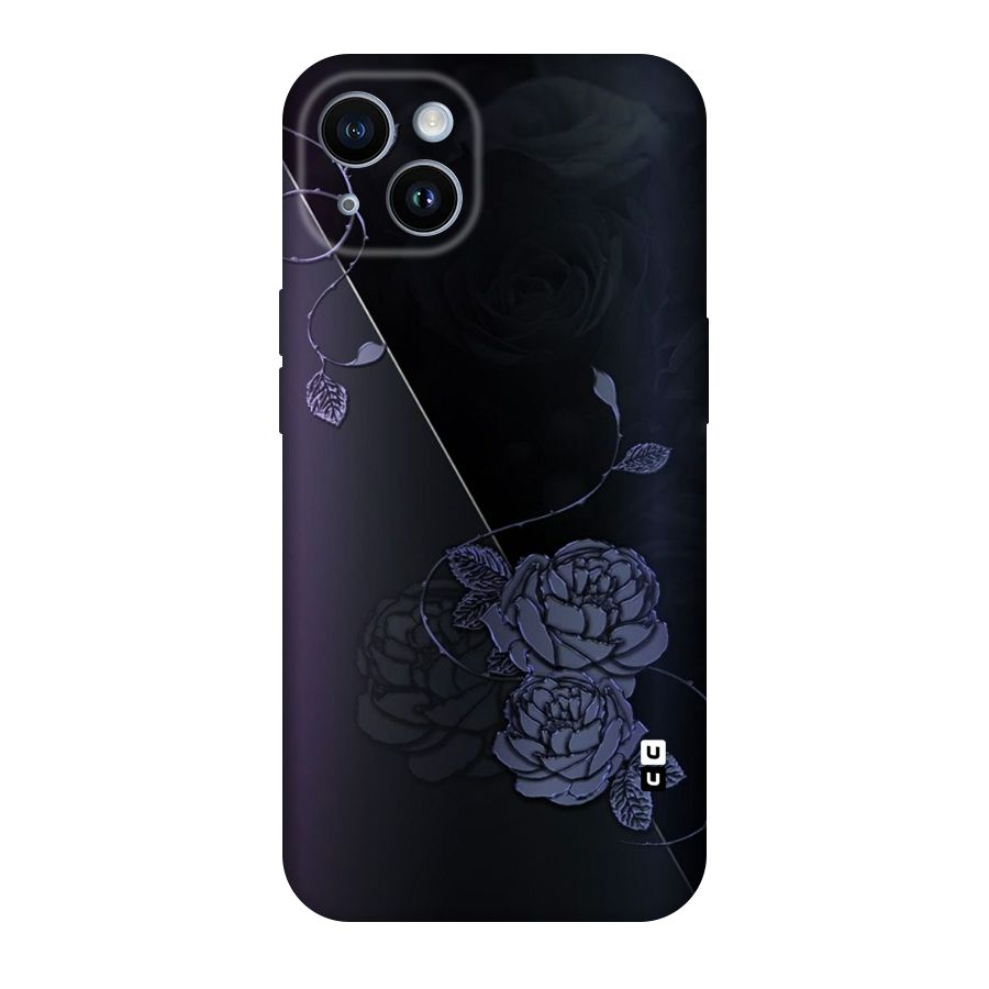 Voilet Floral Design Original Polycarbonate Back Case for iPhone 14