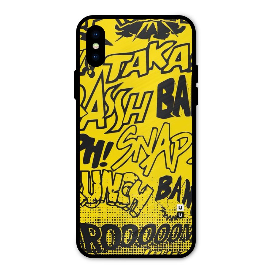 Vroom Snap Metal Back Case for iPhone XS