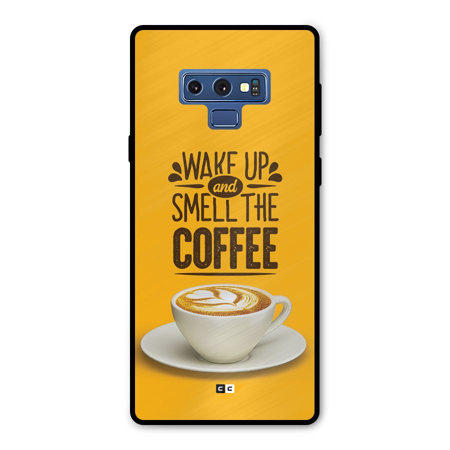 Wake Up Coffee Metal Back Case for Galaxy Note 9