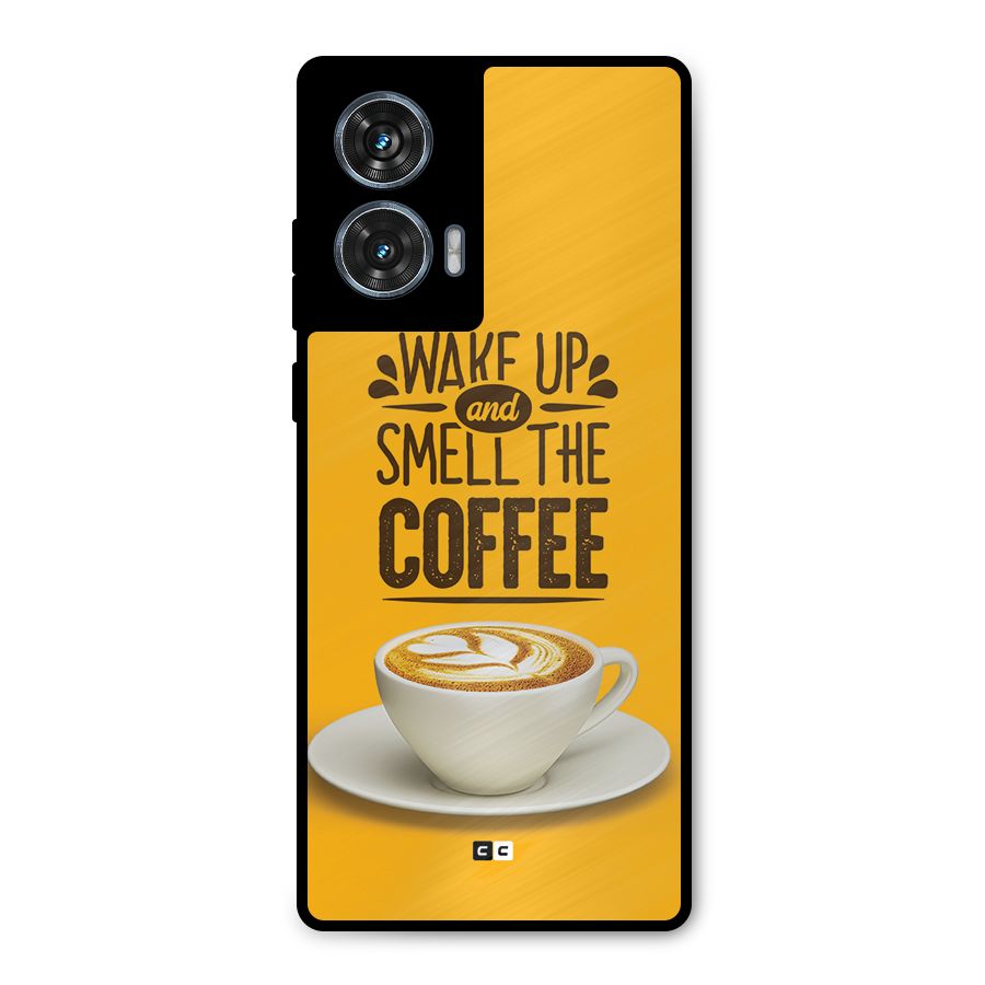Wake Up Coffee Metal Back Case for Motorola Edge 50 Fusion