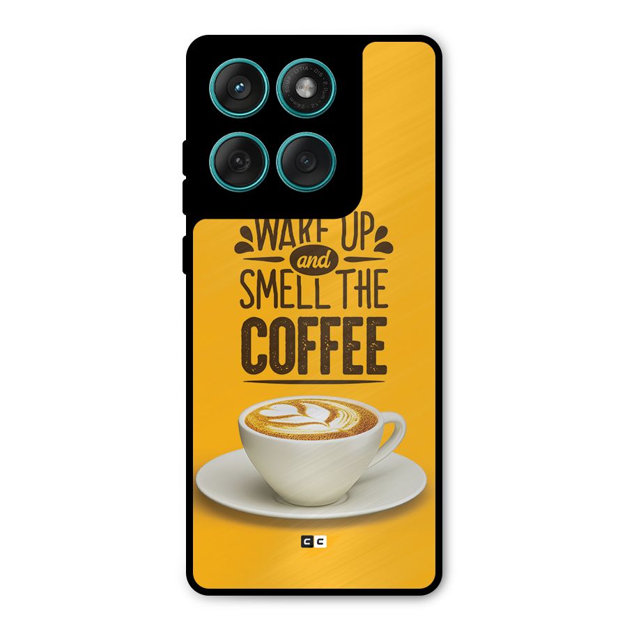 Wake Up Coffee Metal Back Case for Motorola Edge 60 Fusion
