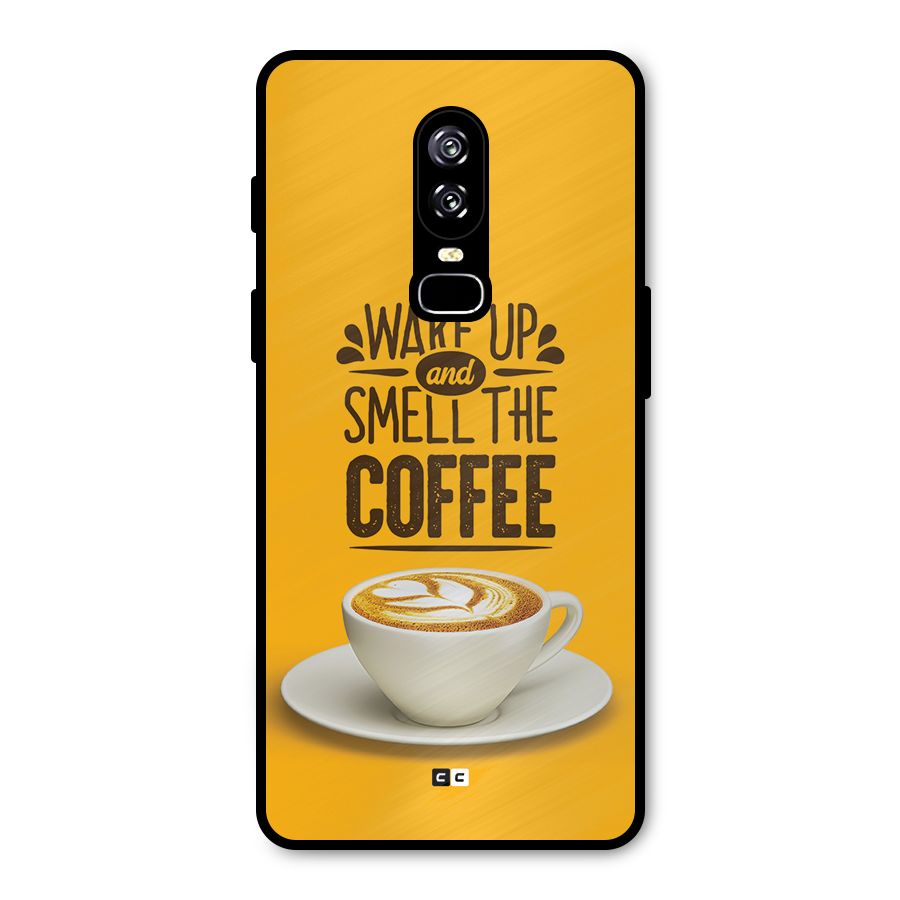 Wake Up Coffee Metal Back Case for OnePlus 6