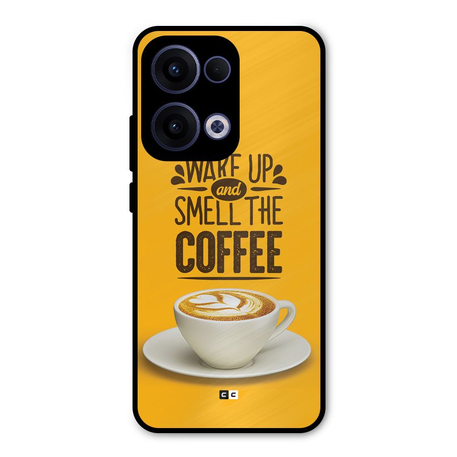 Wake Up Coffee Metal Back Case for Oppo Reno13