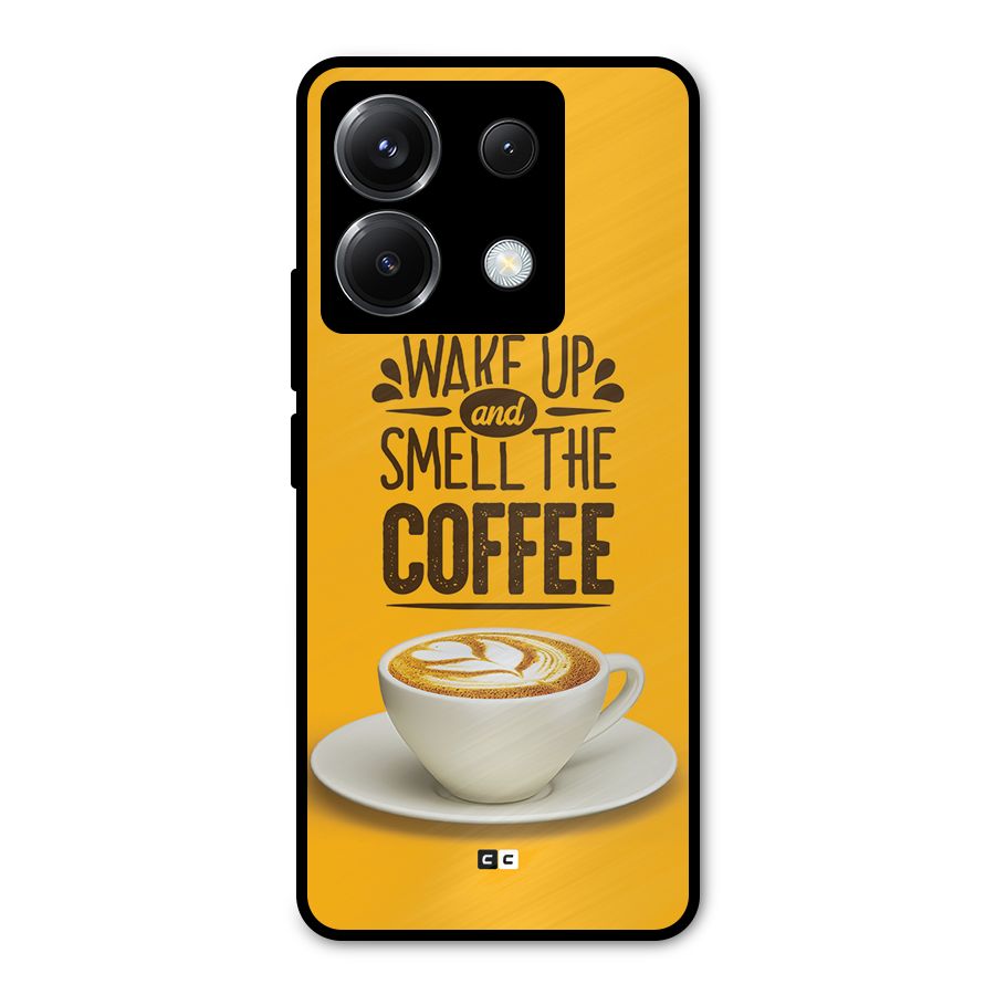 Wake Up Coffee Metal Back Case for Poco X6