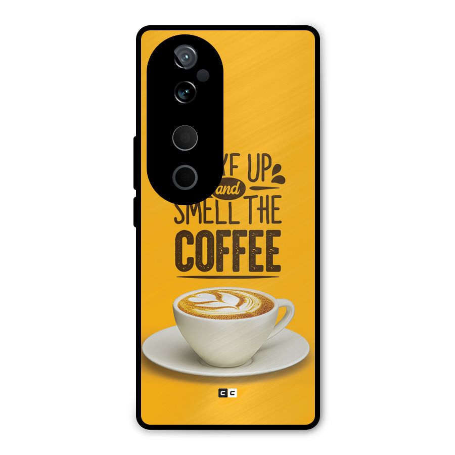 Wake Up Coffee Metal Back Case for Vivo T3 Ultra