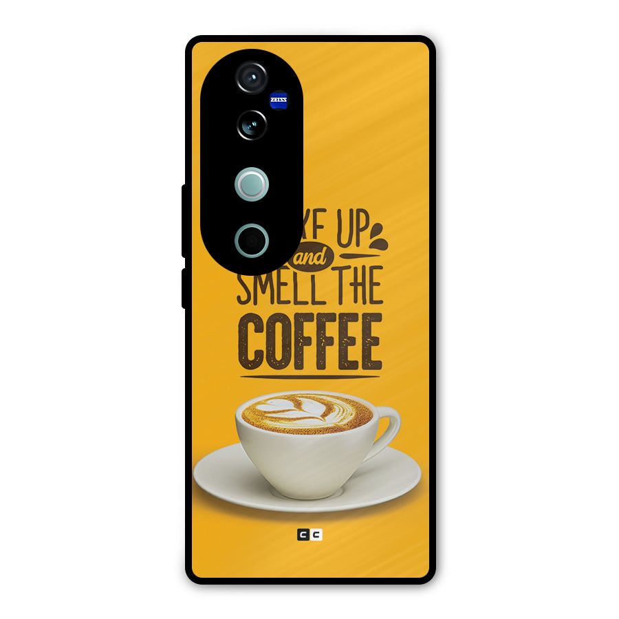 Wake Up Coffee Metal Back Case for Vivo V40