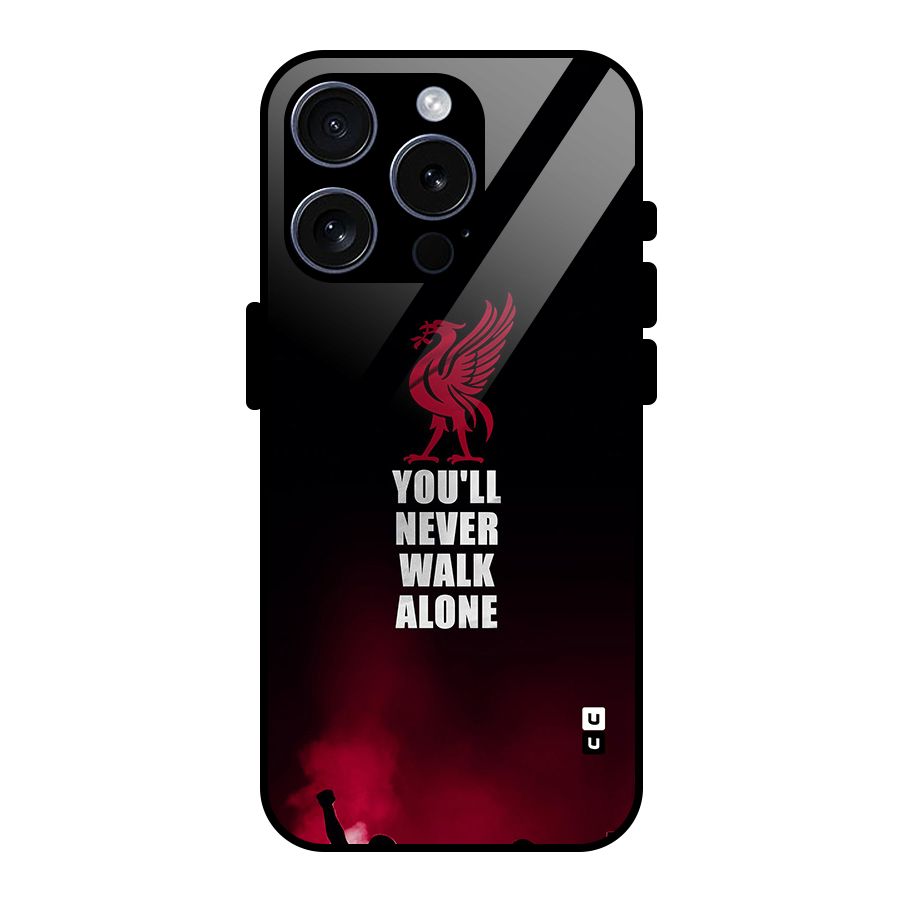 Walk Alone Glass Back Case for iPhone 15 Pro