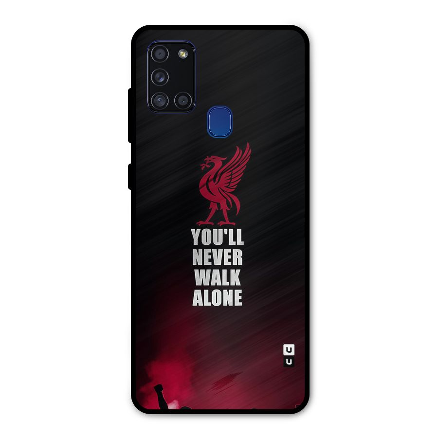 Walk Alone Metal Back Case for Galaxy A21s
