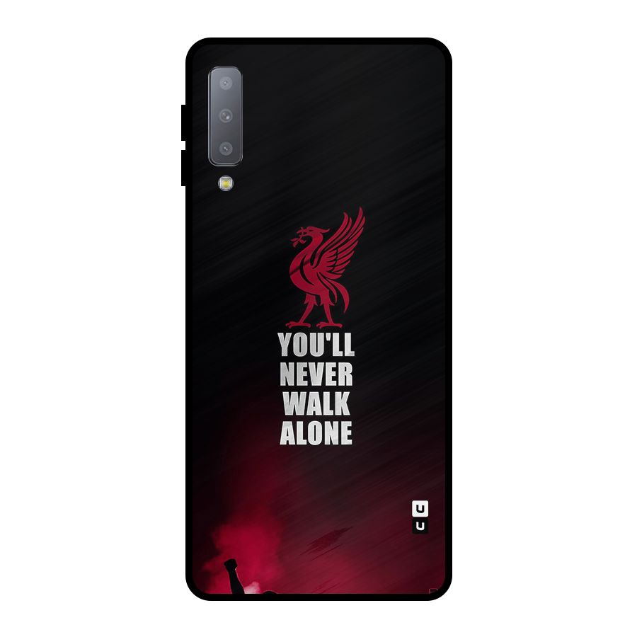 Walk Alone Metal Back Case for Galaxy A7 (2018)