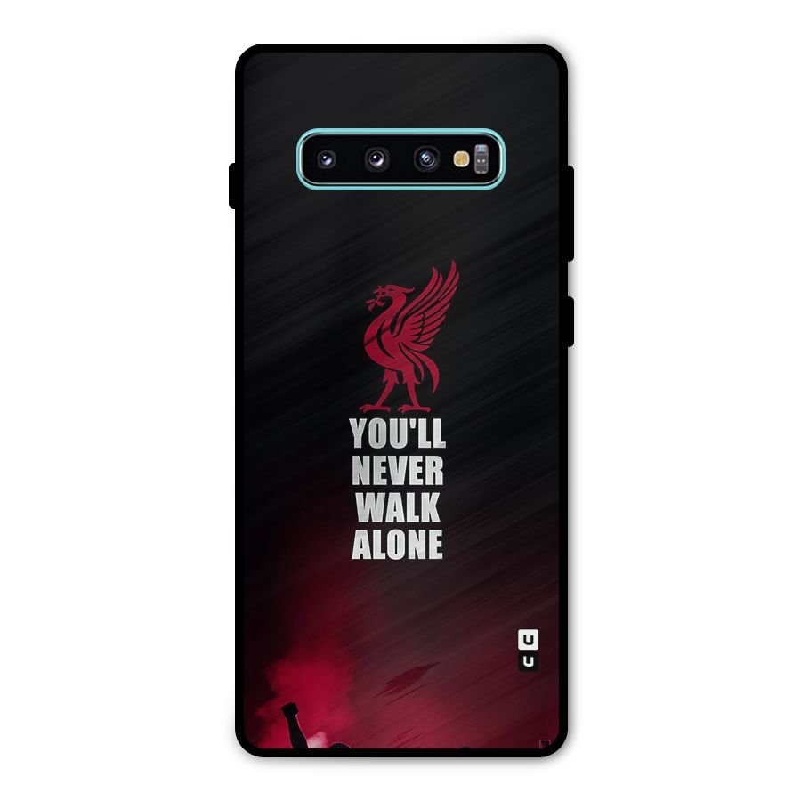 Walk Alone Metal Back Case for Galaxy S10 Plus