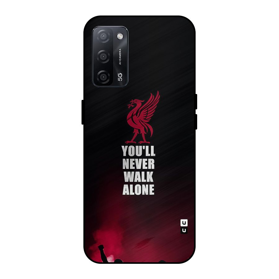 Walk Alone Metal Back Case for Oppo A53s 5G