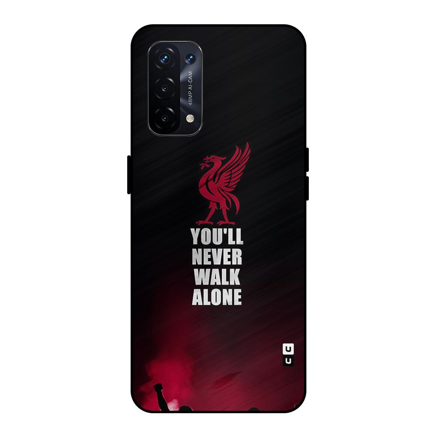 Walk Alone Metal Back Case for Oppo A74 5G