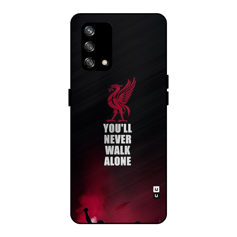 Walk Alone Metal Back Case for Oppo F19