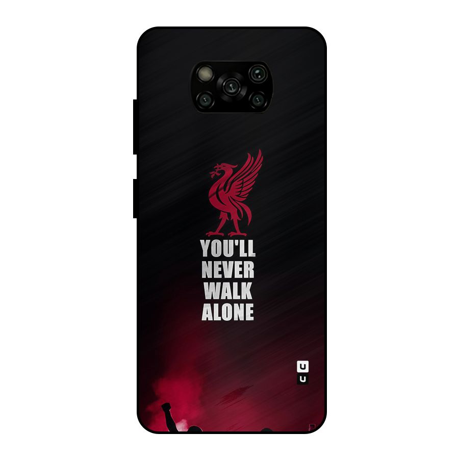 Walk Alone Metal Back Case for Poco X3