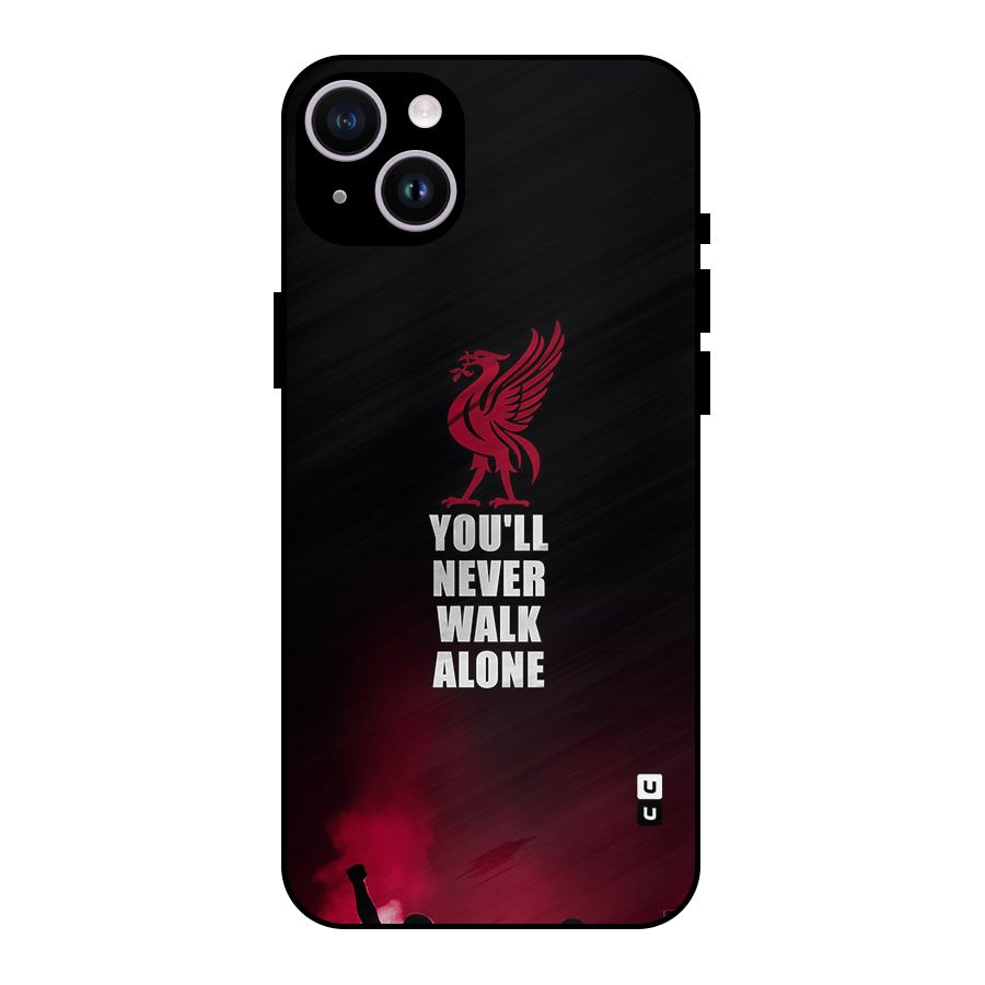 Walk Alone Metal Back Case for iPhone 14 Plus