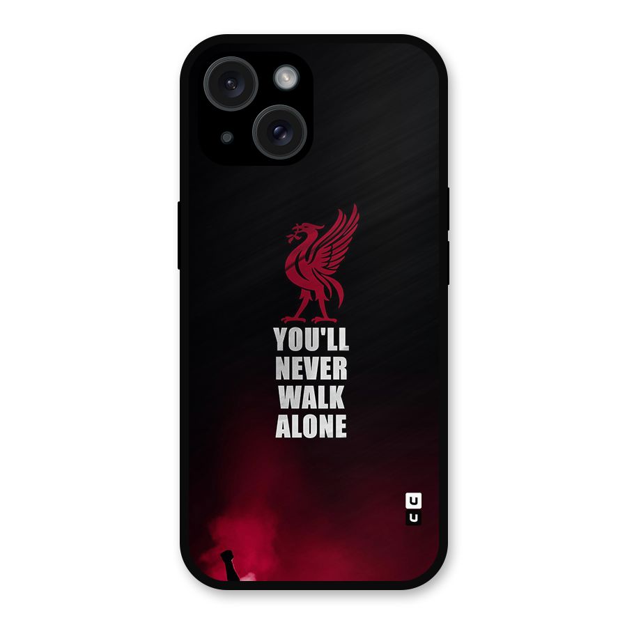 Walk Alone Metal Back Case for iPhone 15