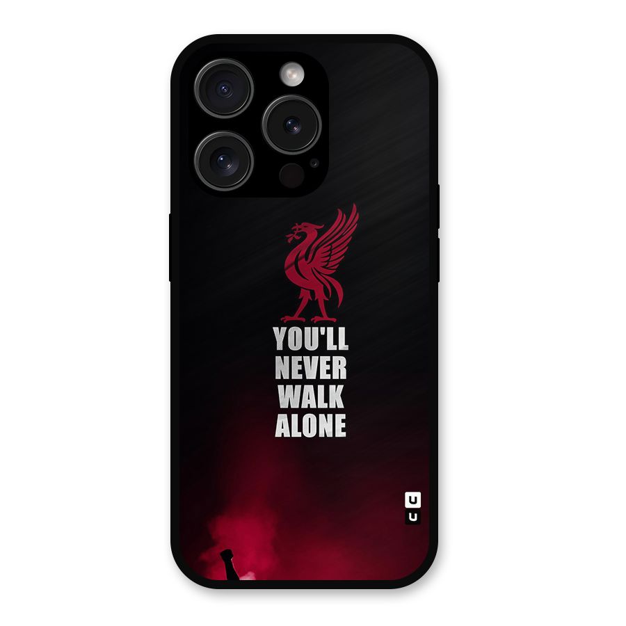 Walk Alone Metal Back Case for iPhone 15 Pro