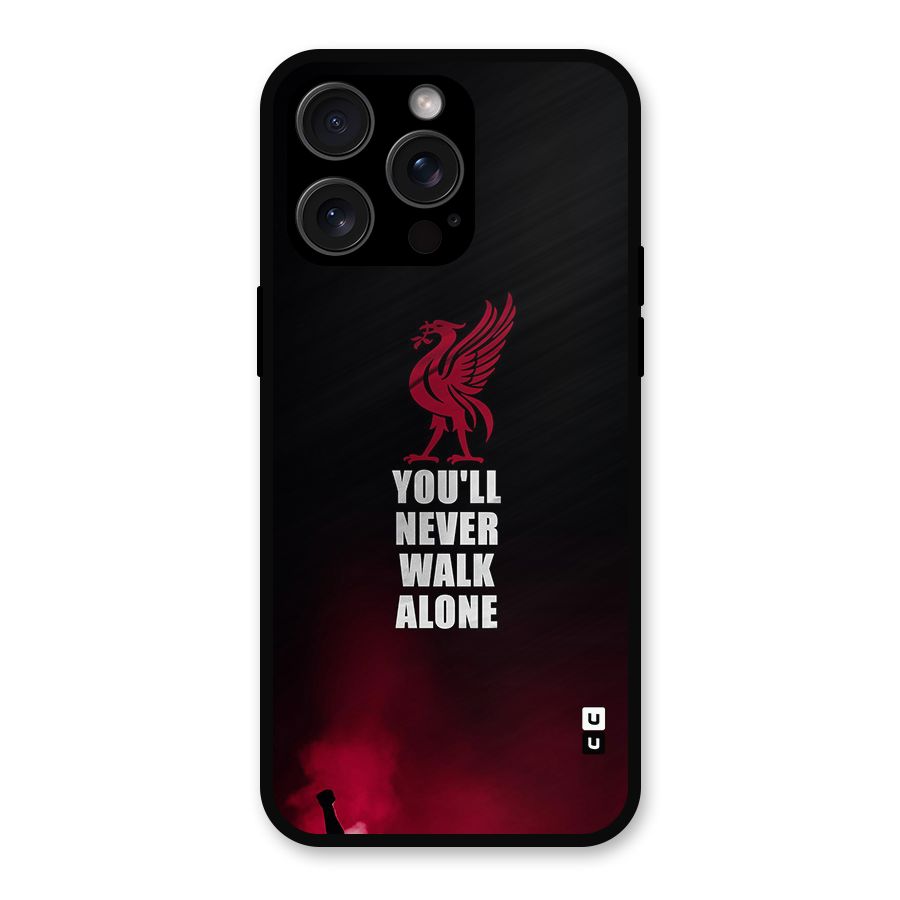 Walk Alone Metal Back Case for iPhone 15 Pro Max