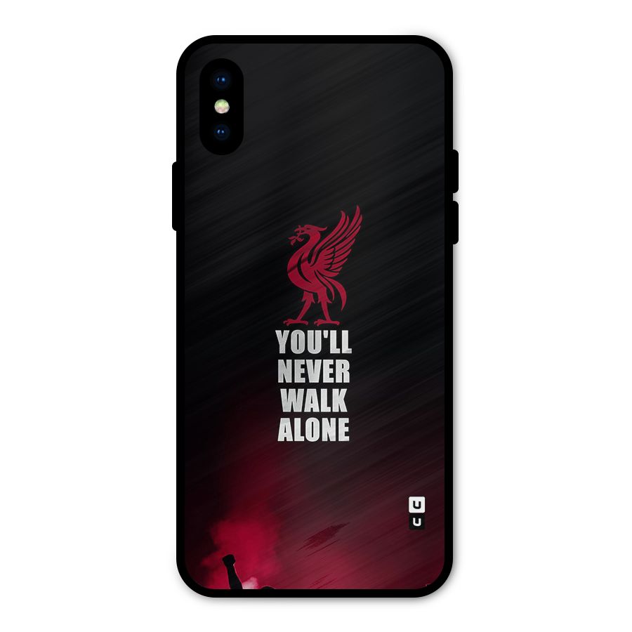 Walk Alone Metal Back Case for iPhone XS