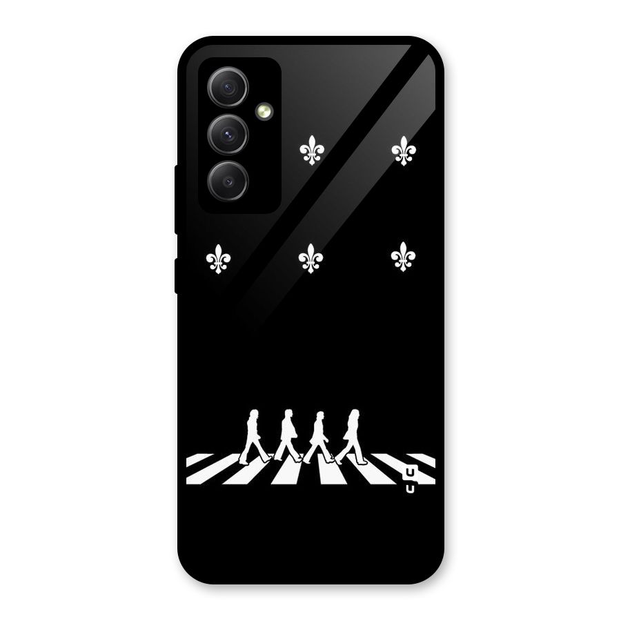 Walking Four Glass Back Case for Galaxy A34