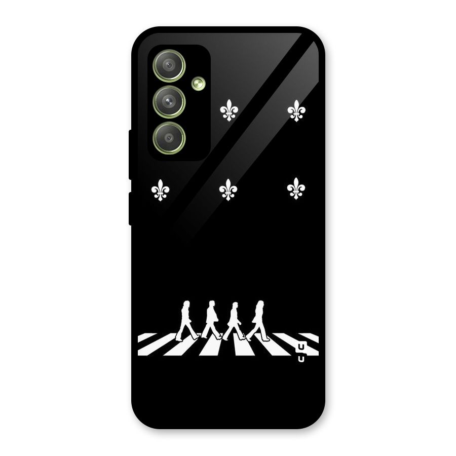 Walking Four Glass Back Case for Galaxy A54