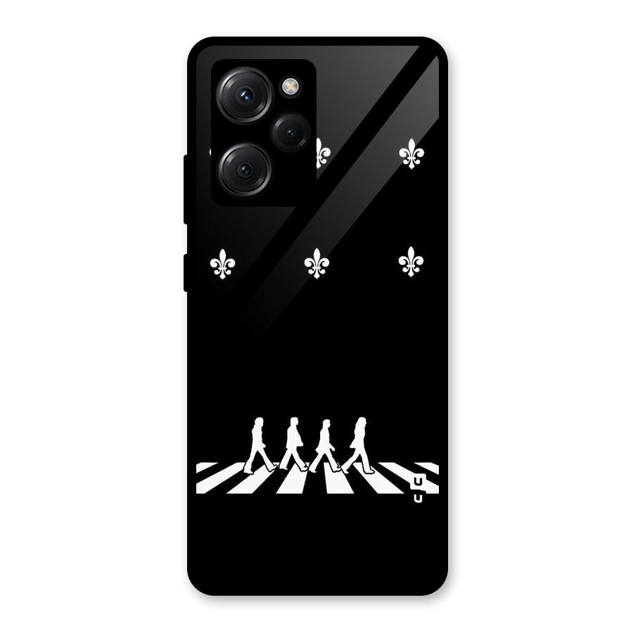 Walking Four Glass Back Case for Poco X5 Pro