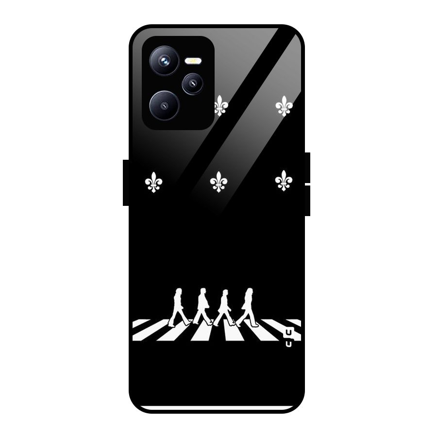Walking Four Glass Back Case for Realme C35