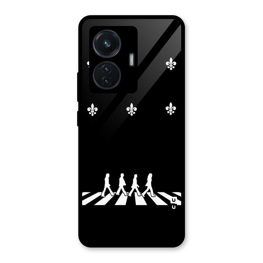 Walking Four Glass Back Case for Vivo T1 44W
