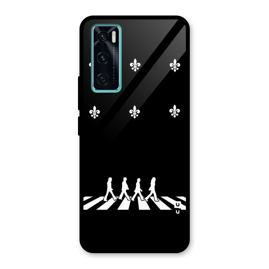 Walking Four Glass Back Case for Vivo V20 SE