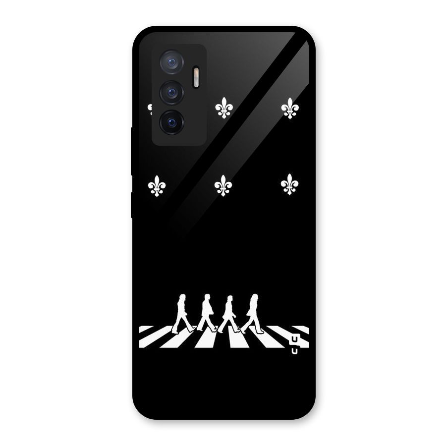 Walking Four Glass Back Case for Vivo V23e