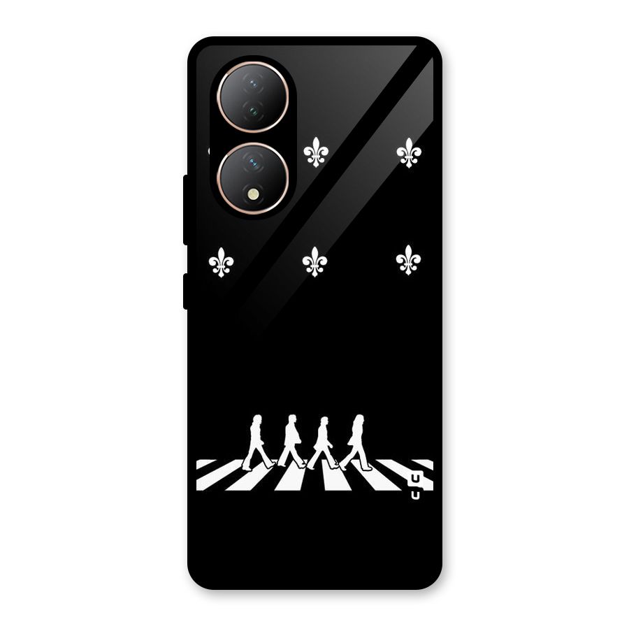 Walking Four Glass Back Case for Vivo Y100A