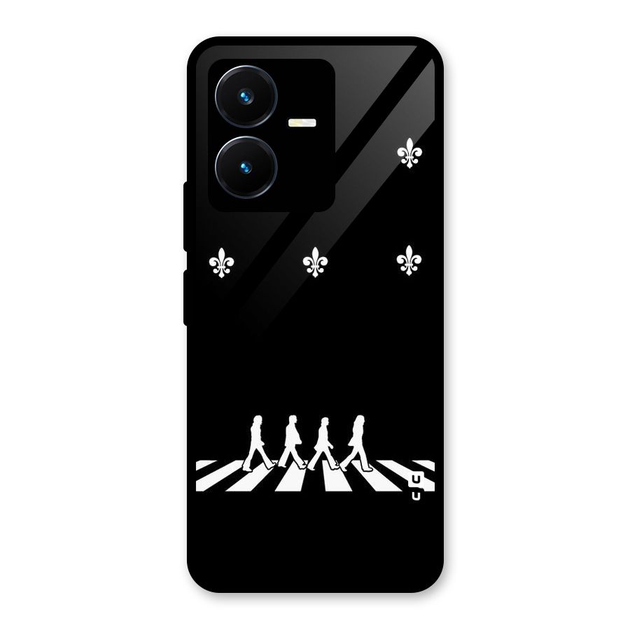 Walking Four Glass Back Case for Vivo Y22s