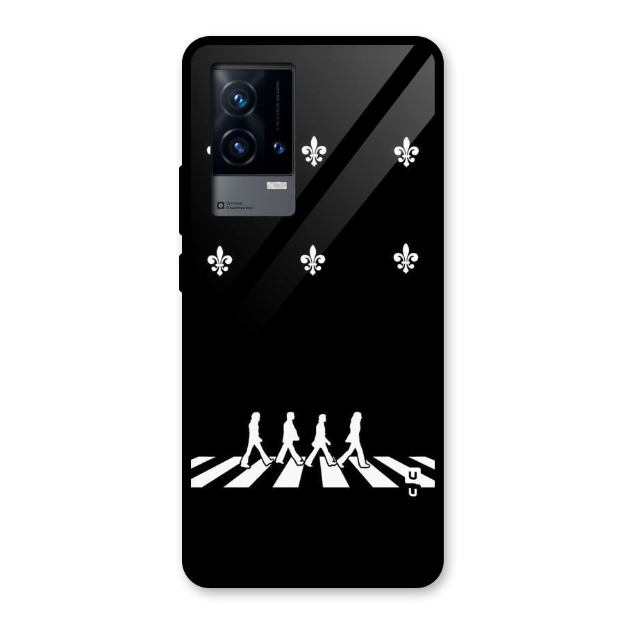 Walking Four Glass Back Case for iQOO 9 5G