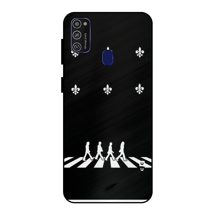 Walking Four Metal Back Case for Galaxy M21