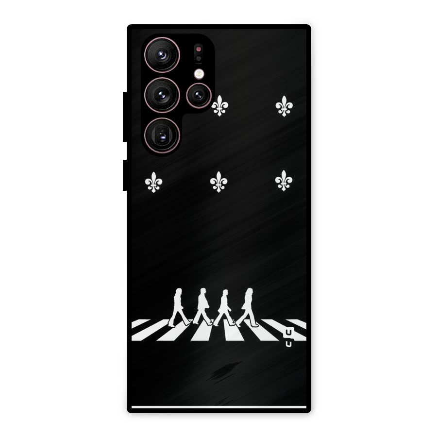 Walking Four Metal Back Case for Galaxy S22 Ultra 5G
