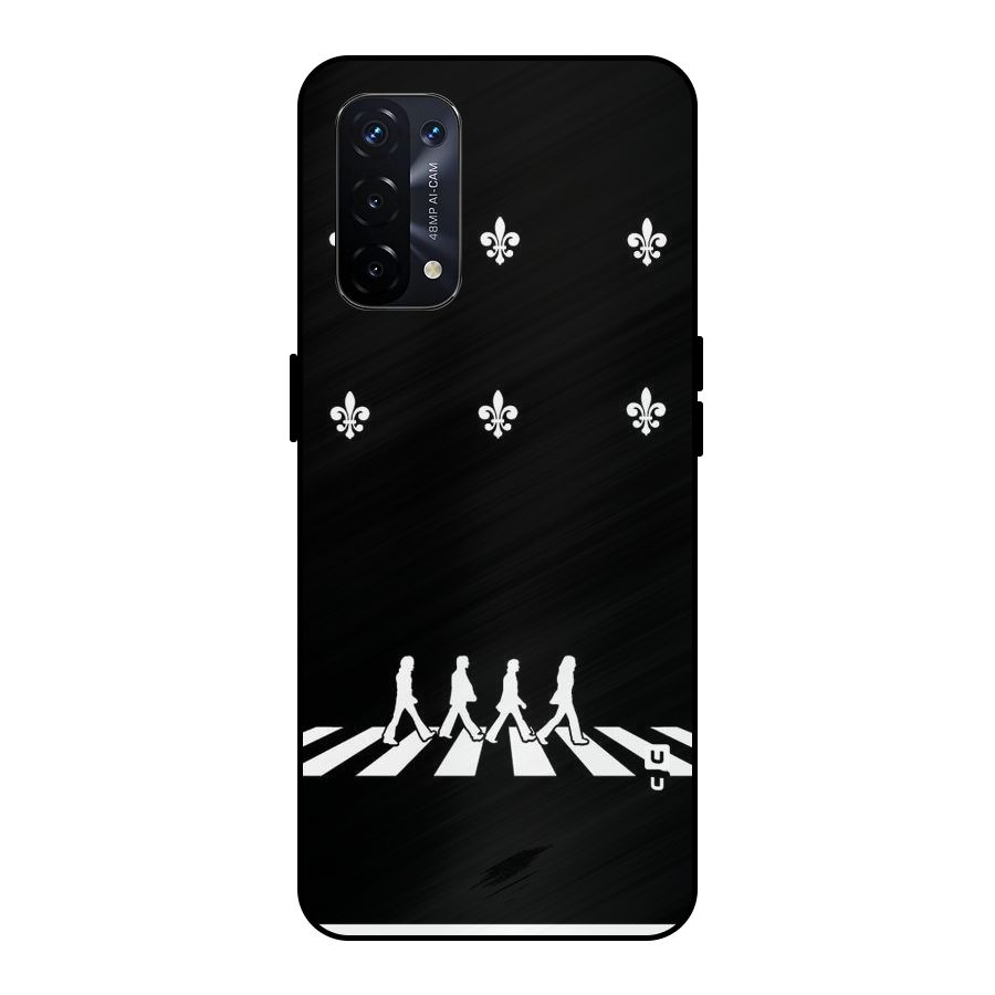 Walking Four Metal Back Case for Oppo A74 5G