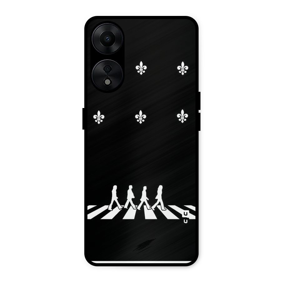 Walking Four Metal Back Case for Oppo A78 5G
