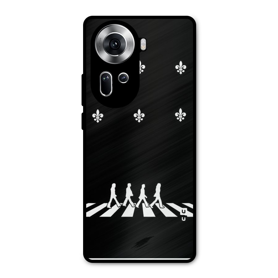 Walking Four Metal Back Case for Oppo Reno11 5G