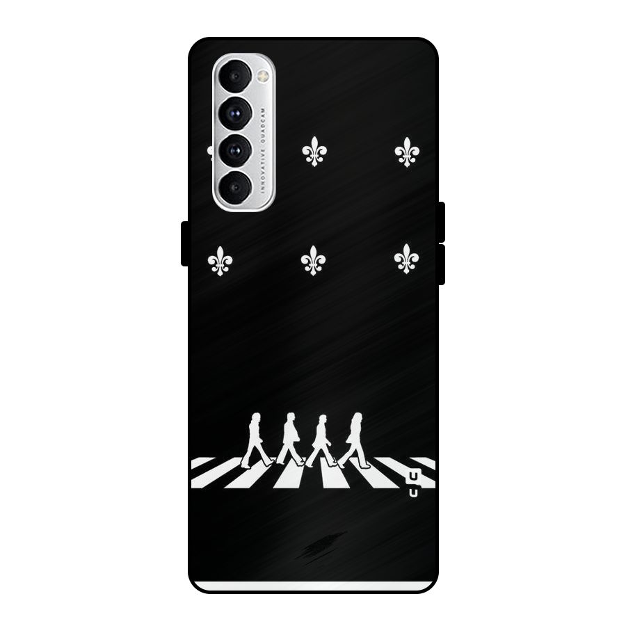 Walking Four Metal Back Case for Oppo Reno4 Pro