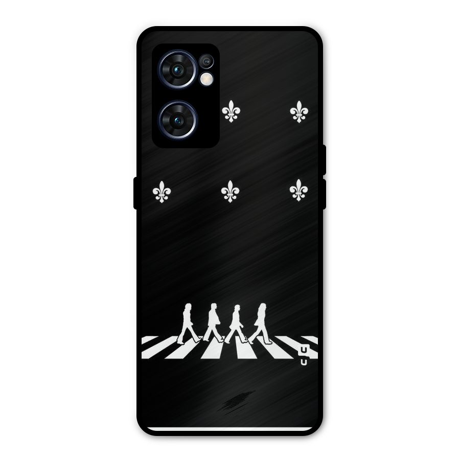 Walking Four Metal Back Case for Oppo Reno7 5G