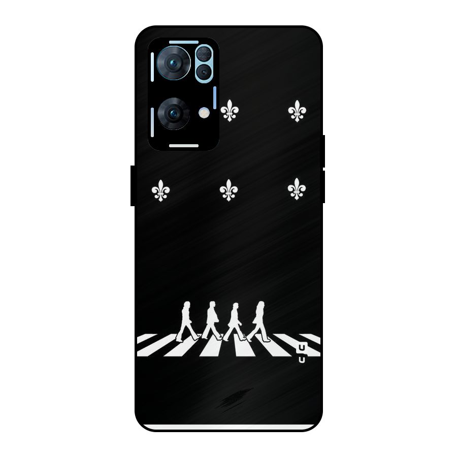 Walking Four Metal Back Case for Oppo Reno7 Pro 5G