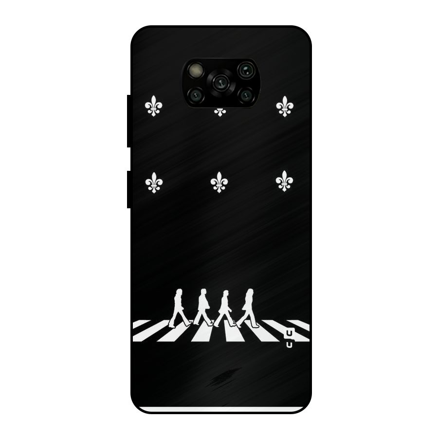Walking Four Metal Back Case for Poco X3