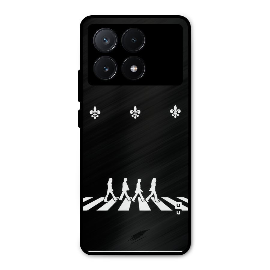 Walking Four Metal Back Case for Poco X6 Pro