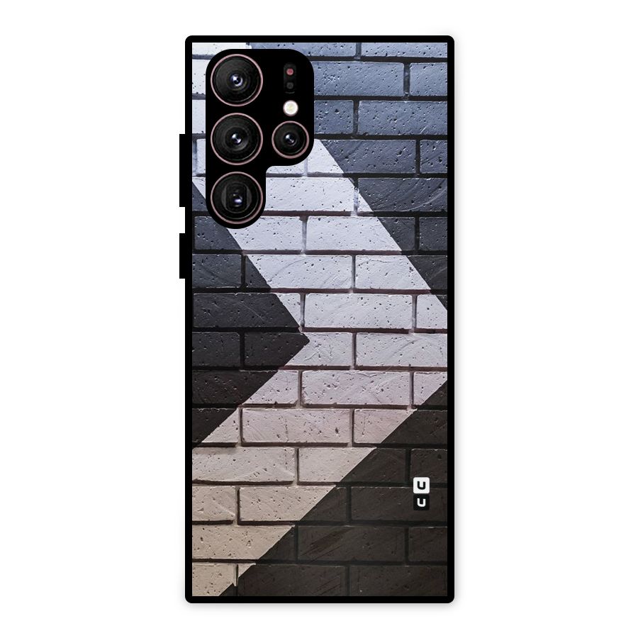 Wall Arrow Design Metal Back Case for Galaxy S22 Ultra 5G