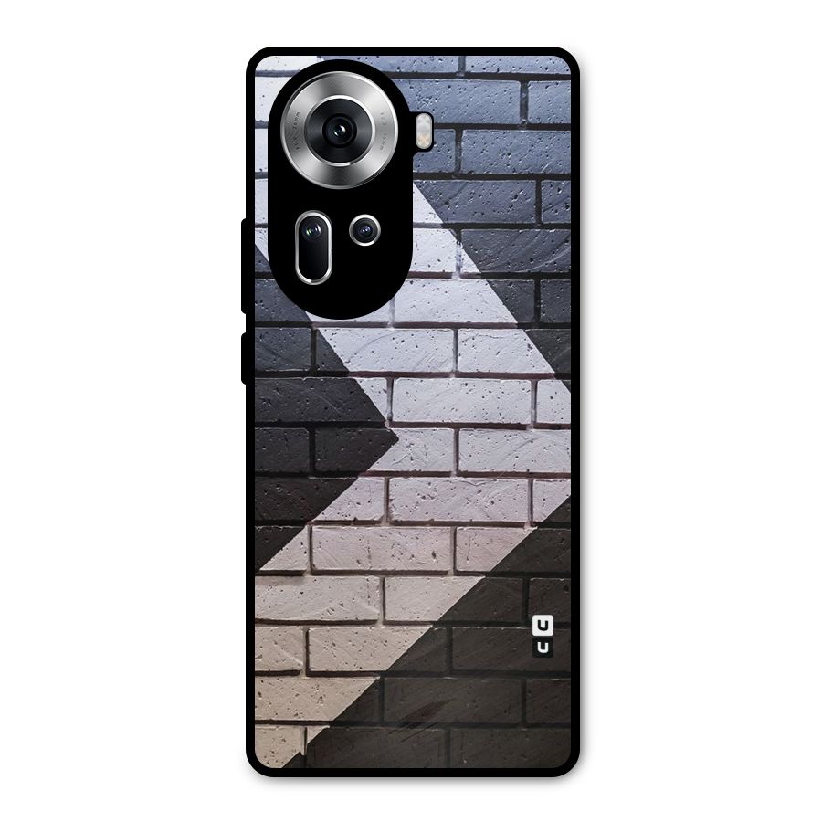 Wall Arrow Design Metal Back Case for Oppo Reno11 5G