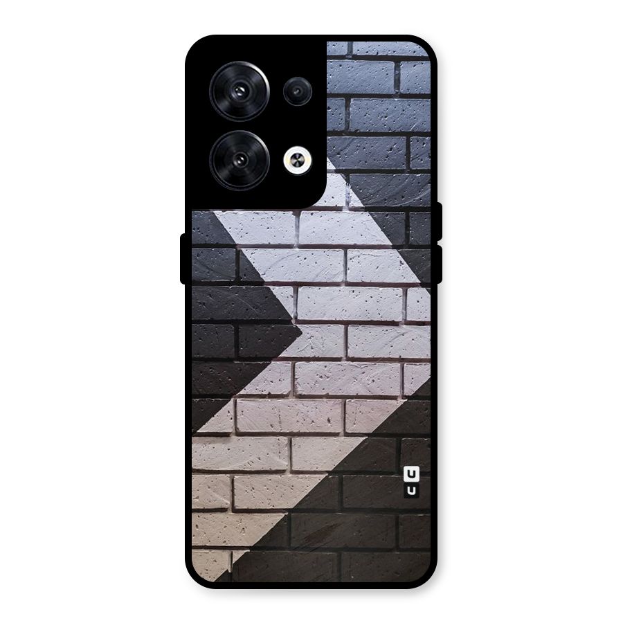 Wall Arrow Design Metal Back Case for Oppo Reno8 5G