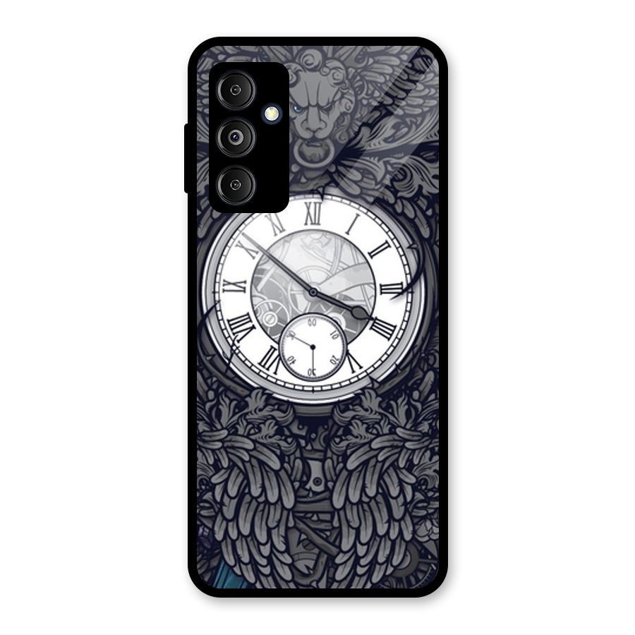 Wall Clock Glass Back Case for Galaxy M14 5G