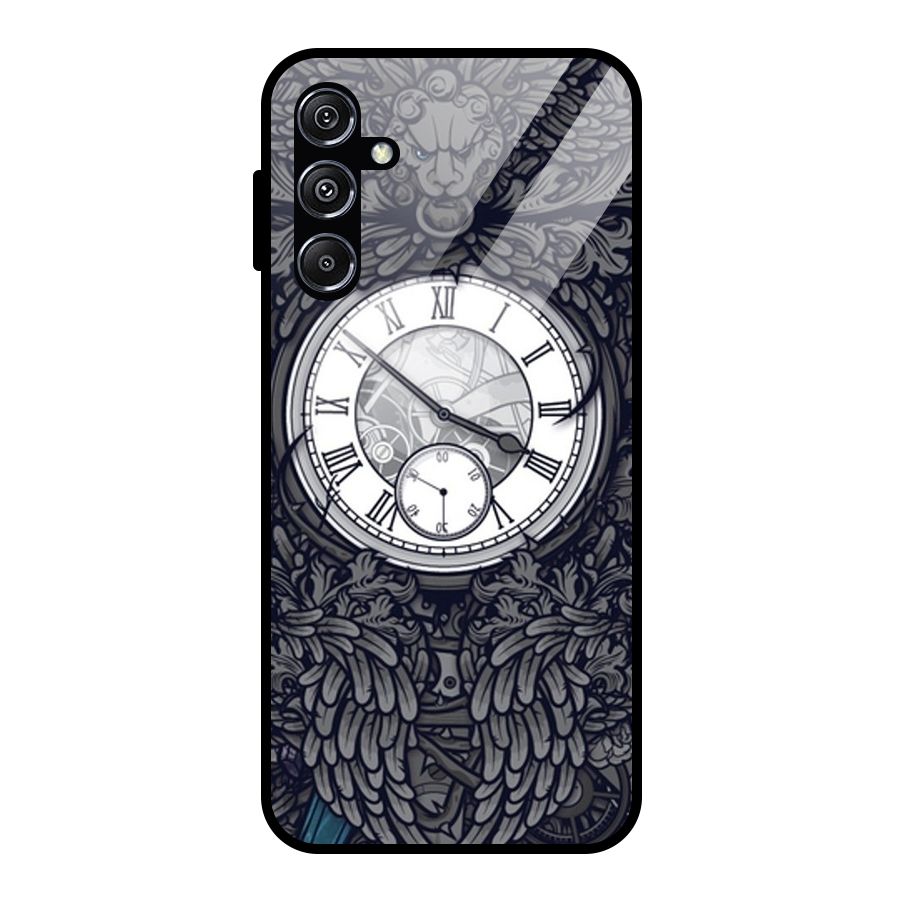 Wall Clock Glass Back Case for Galaxy M34 5G