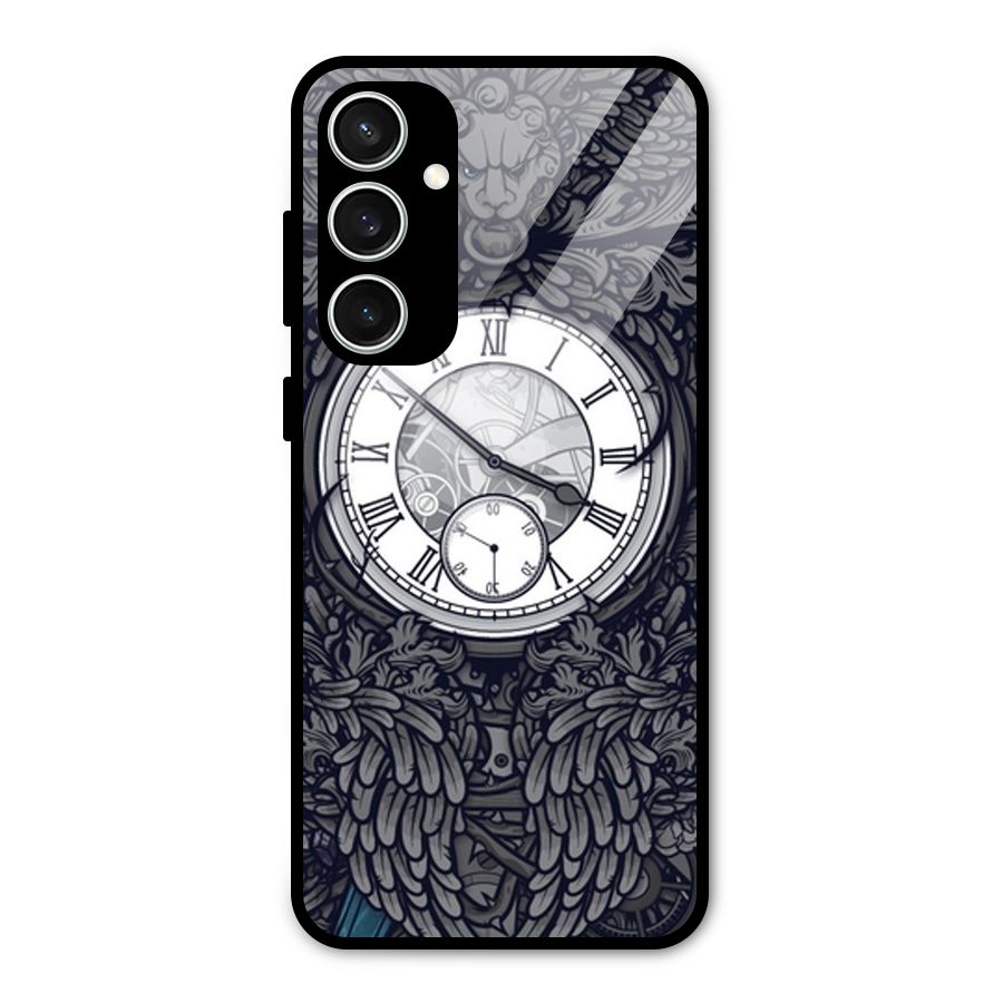 Wall Clock Glass Back Case for Galaxy S23 FE